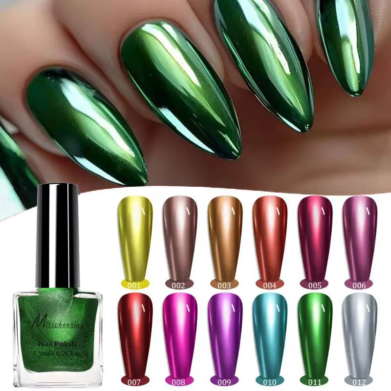Vernis à ongles effet miroir métallique 12 couleurs