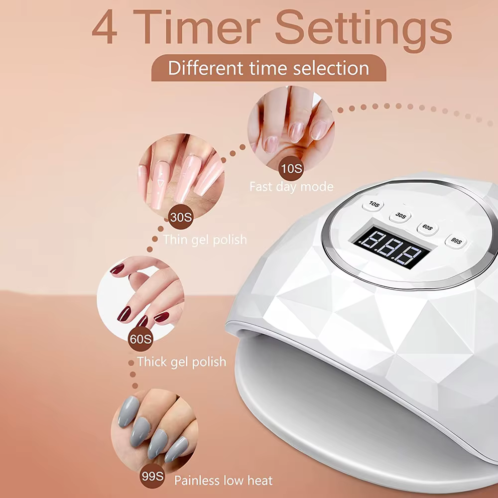 Lampe LED UV pour le séchage des ongles lampe de manucure avec fonction de mémoire affichage LCD lampe à ongles LED professionnelle pour outils de Salon d'art des ongles