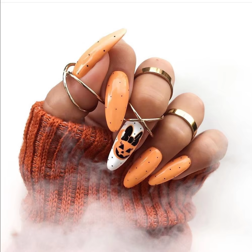 Ensemble de 24 pièces de faux ongles à pression en amande