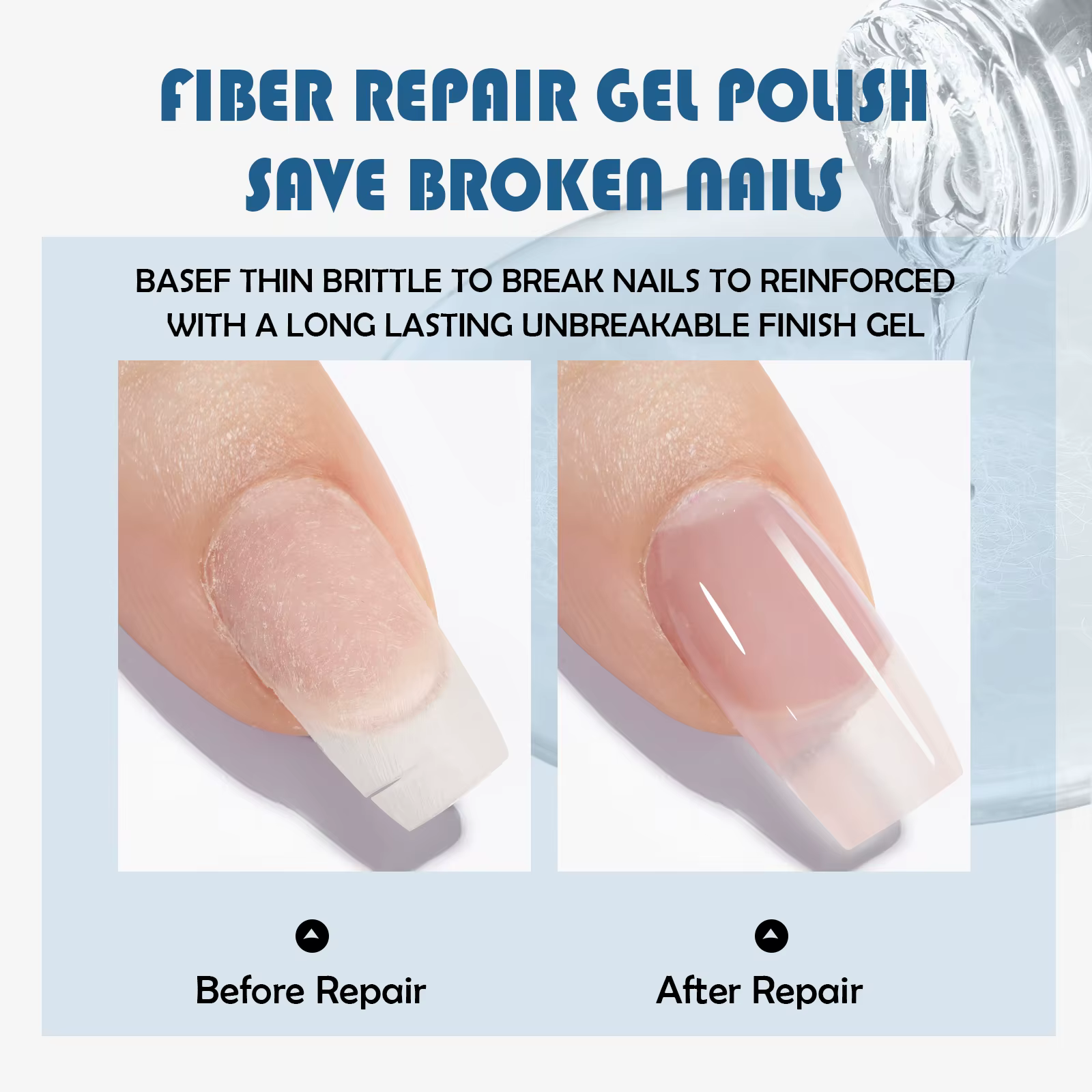 Vernis à ongles Gel à Base de caoutchouc et Fiber de verre