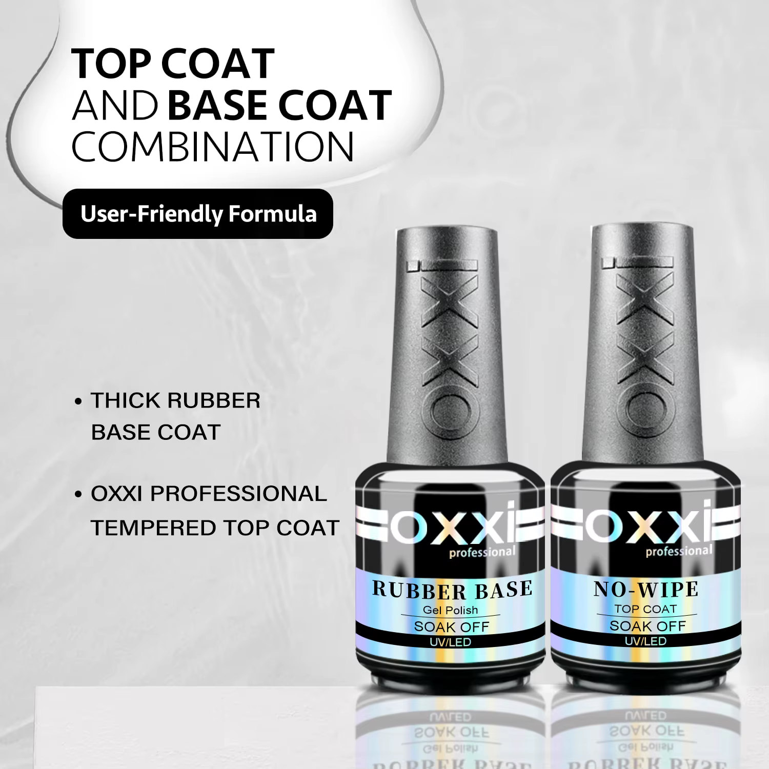 OXXI PROFESSIONAL Gel Base Caoutchouc 15ml Sans TPO ni HEMA