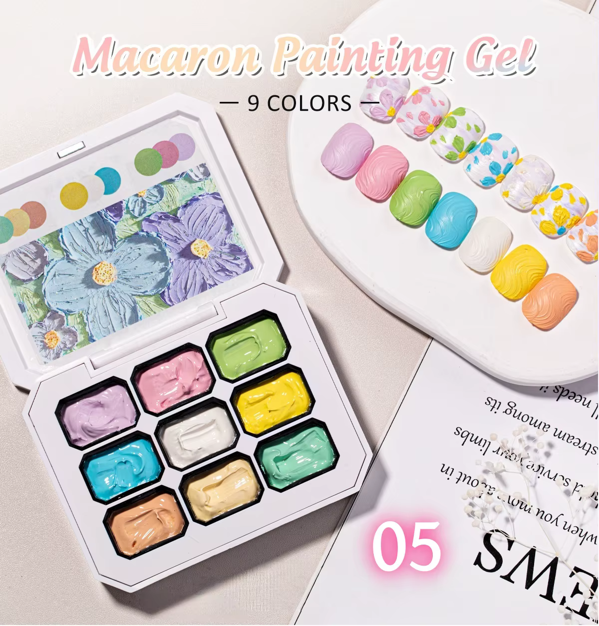 Gel de peinture à l'huile série Macaron 9 couleurs