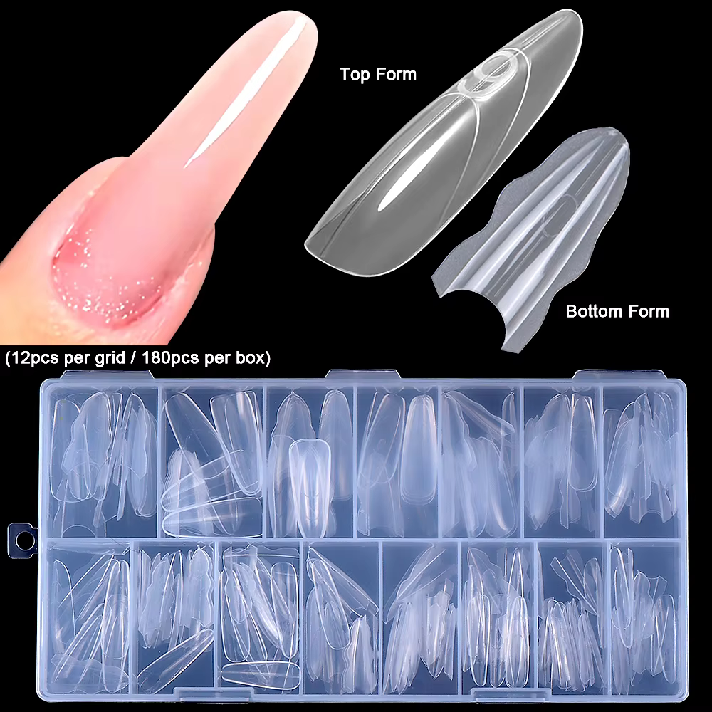 1 boîte de formes d'ongles doubles