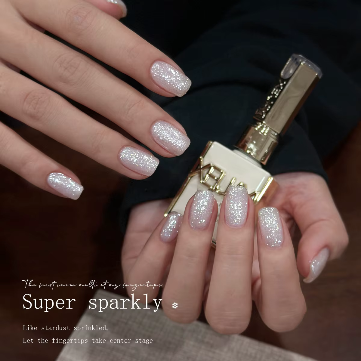 XEIJAYI 1Pc 15ml Vernis à ongles pailleté flocon de neige