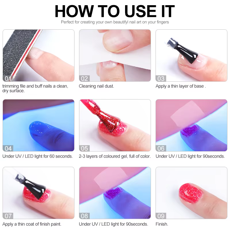 Kit de vernis à ongles Gel à Extension rapide