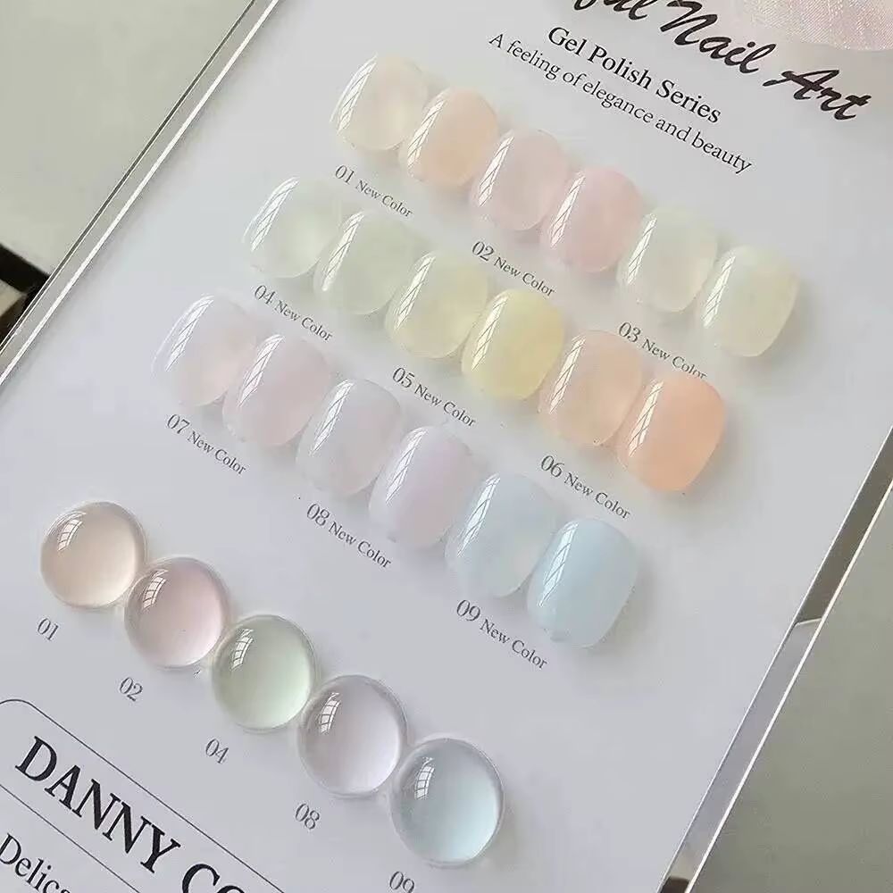 Ensemble de vernis à ongles en gel glacé printemps-été