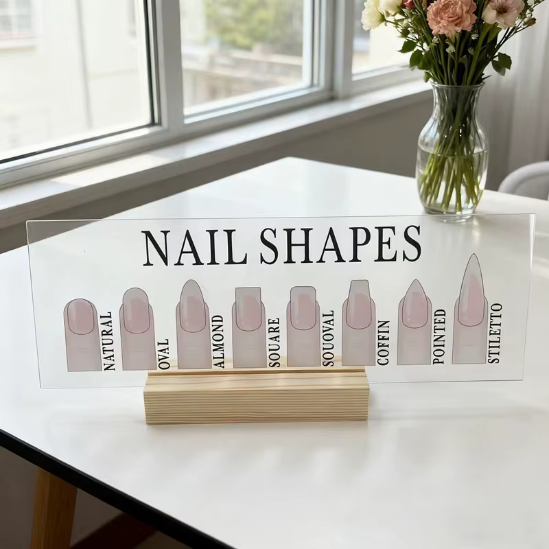 Présentoir à Ongles en Acrylique avec Formes