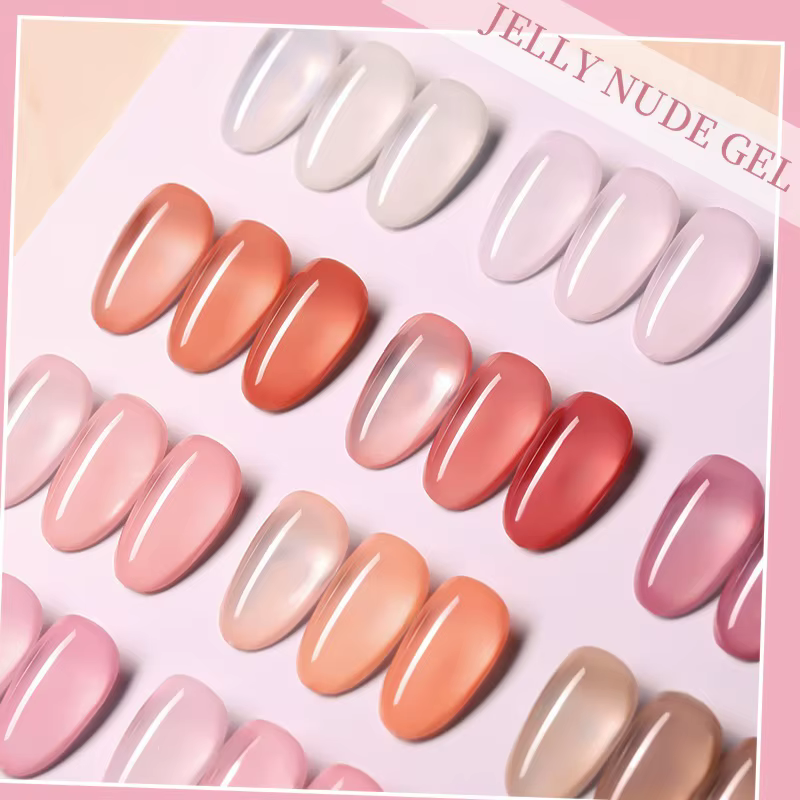 LILYCUTE 7ml blanc laiteux Transparent Gel vernis à ongles gelée rose nu Gel cristal Semi Permanent tremper UV Gel manucure conception
