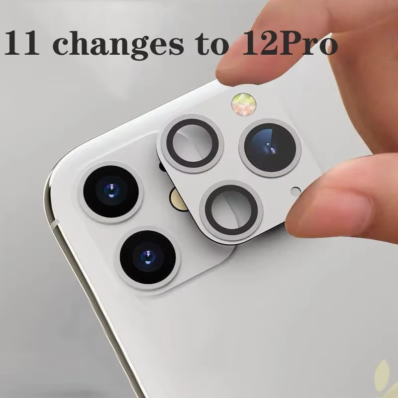 Cache-caméra factice pour iPhone 11 à iPhone 12 Pro, autocollant de caméra arrière pratique à changement rapide avec protection, accessoires pour téléphone