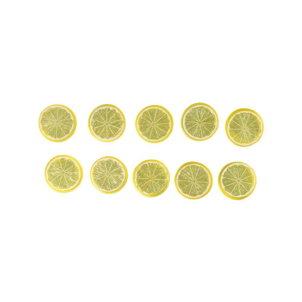 Accessoires de simulation : Blocs de citron artificiels, Tranches de citron artificielles, Décoration de cuisine, Fruits de simulation, Tranches de citron vert artificielles