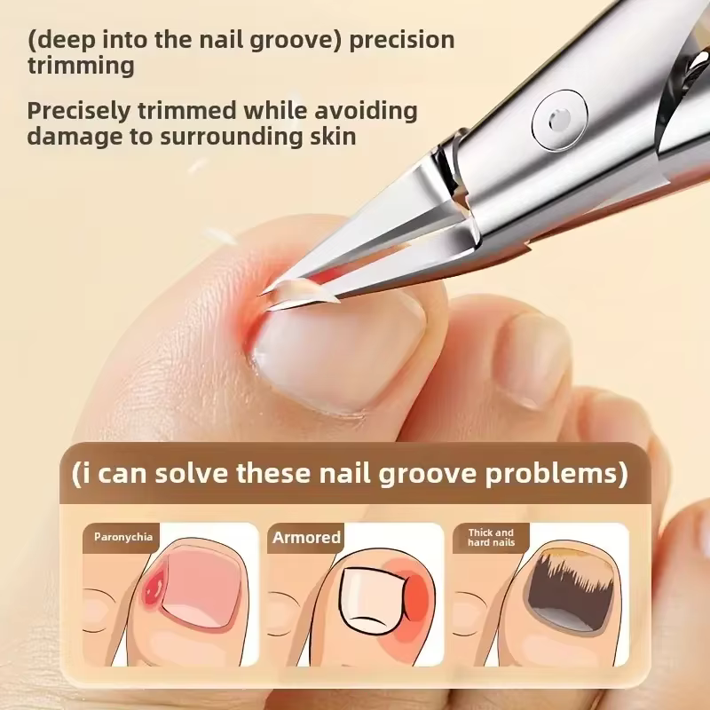 Coupe-ongles coupe-ongles pour ongles épais pour personnes âgées avec lame diagonale courbe pour ongles incarnés orteils sans effort