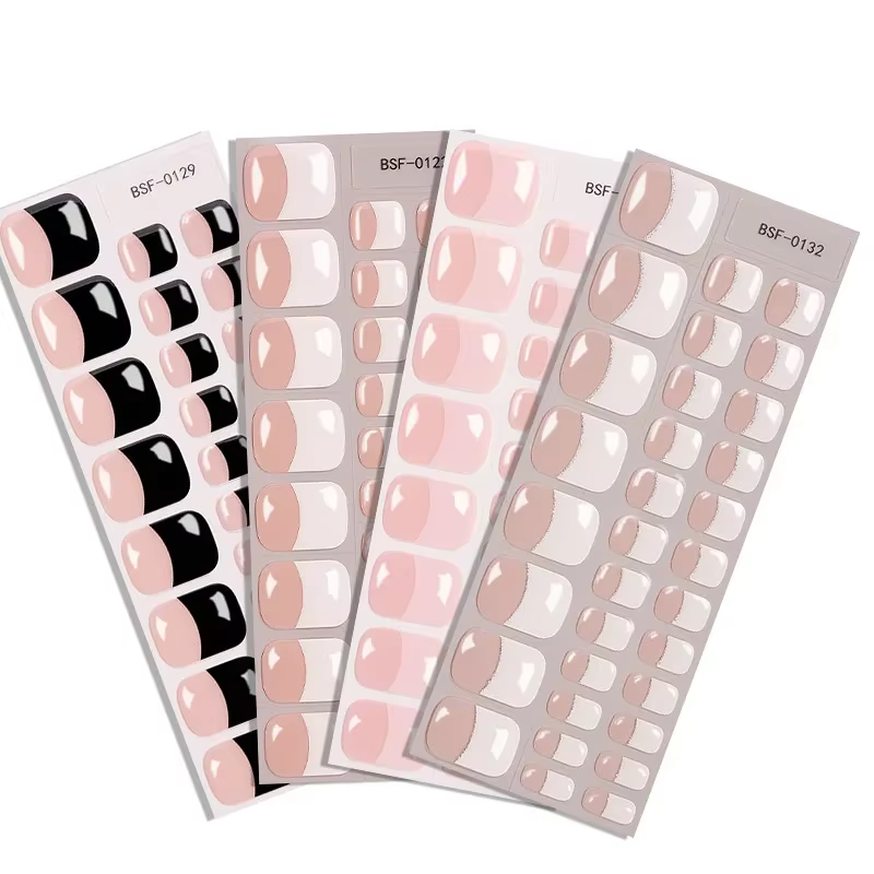 34tips Autocollants pour ongles de pieds en gel