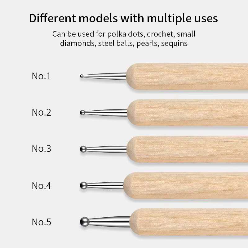 Perceuse à ongles en bois à double tête en acier inoxydable