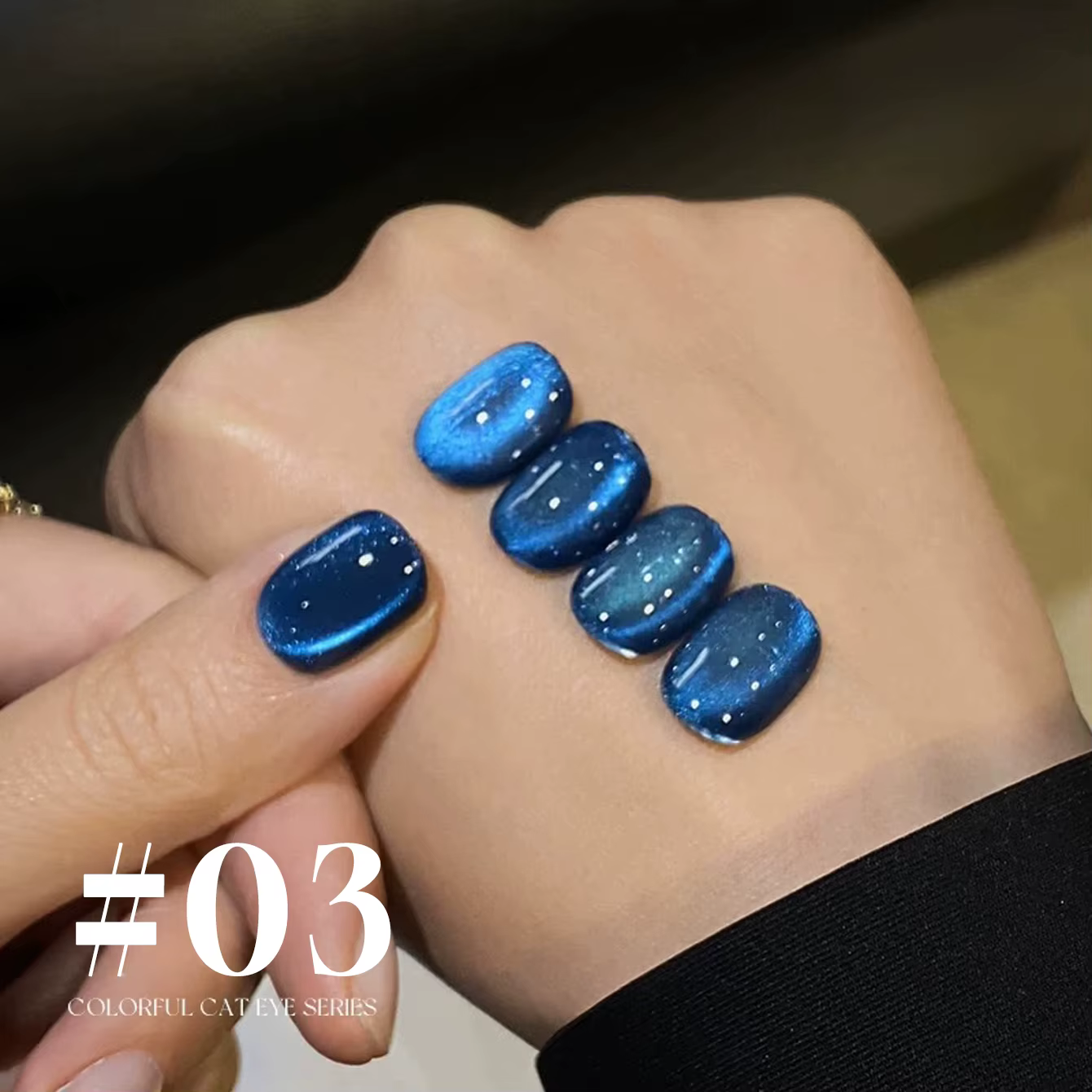 MIANEL 12ML 2026 Nouveau Vernis à Ongles Gel Magnétique Effet Œil de Chat Perles de Verre Bleues