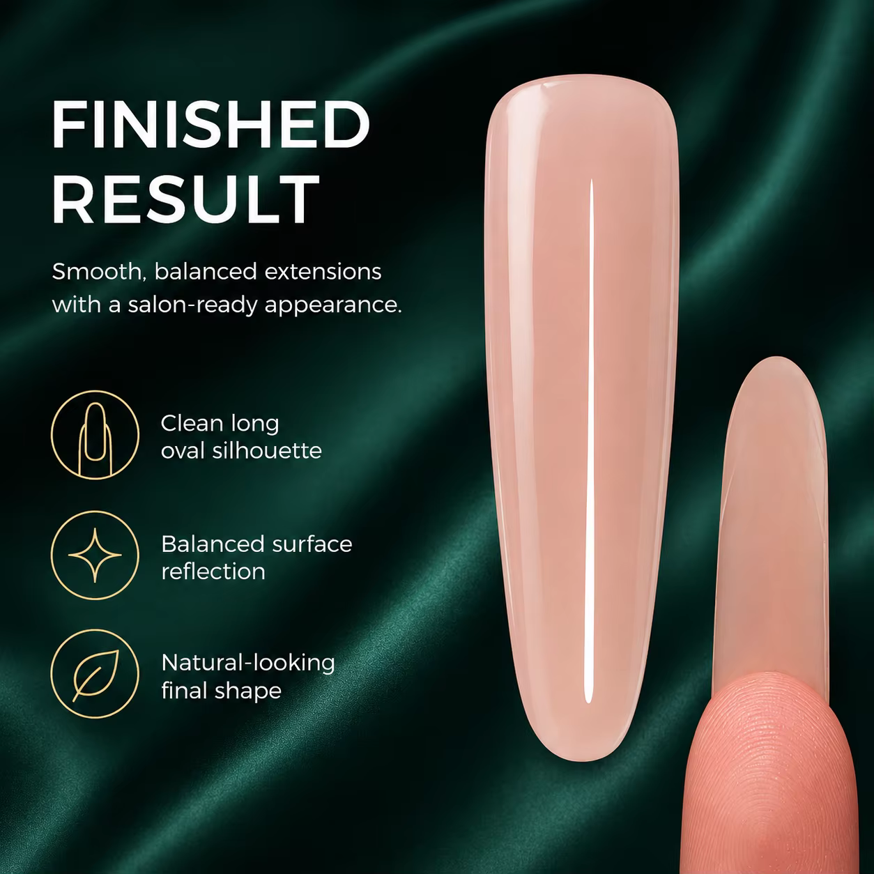Nailpop 120 pièces Dual Forms Sandwich 15 formes Ovale Long