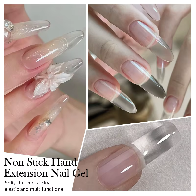 BORN PRETTY 15ml Gel d'extension de main antiadhésif transparent 3D façonnage sculpture Nail Art Gel dur solide pour faux ongles