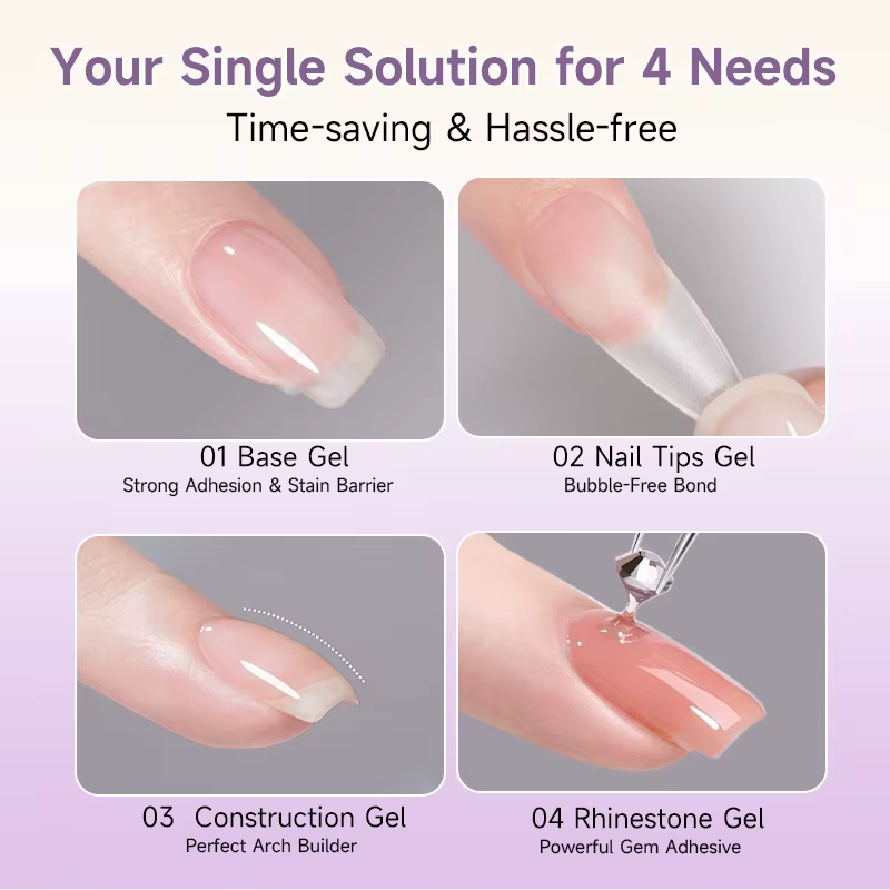 UR SUGAR 15ml 1/2pcs 4 EN 1 Gel UV multifonctionnel pour capsules d'ongles