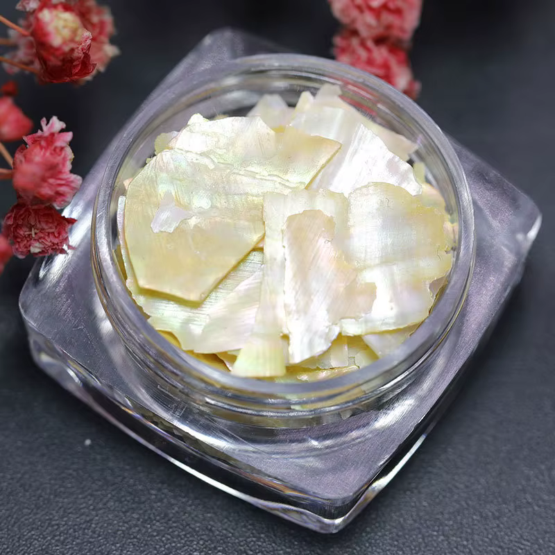 Flocons de nacre ultra-fins pour nail art – Éclats de coquillages naturels irréguliers