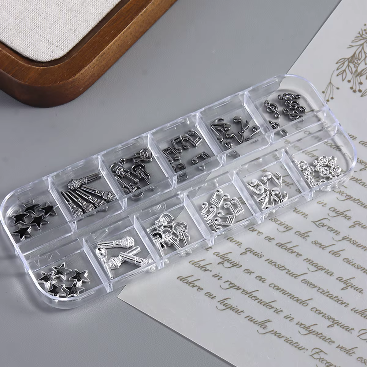 Ornements en alliage pour nail art à thème musical