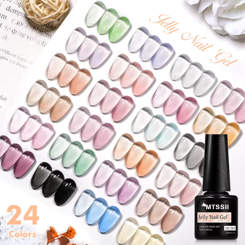Vernis à ongles gel translucide semi-permanent
