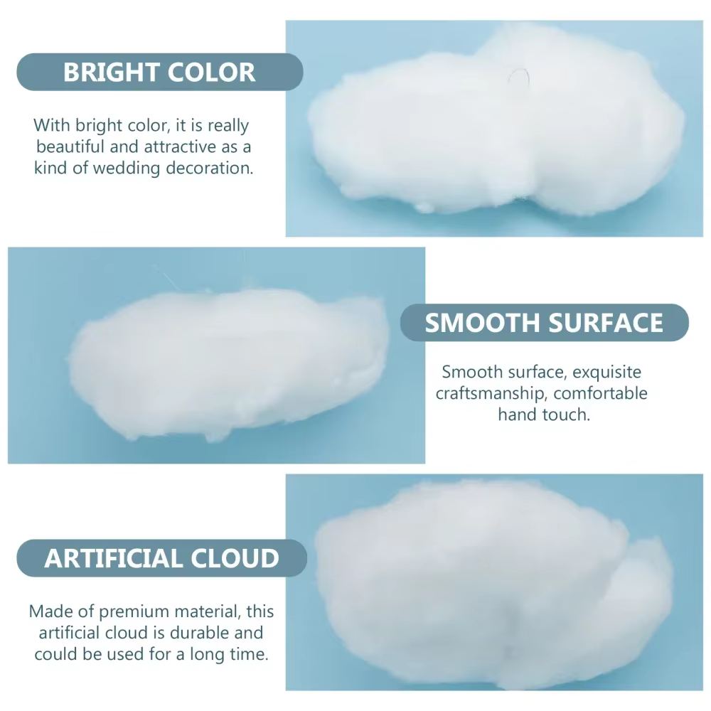 Décorations de plafond pour fête de mariage, nuages suspendus en coton, accessoires de décoration artificiels, ornements muraux pour la pièce, imitation de fête