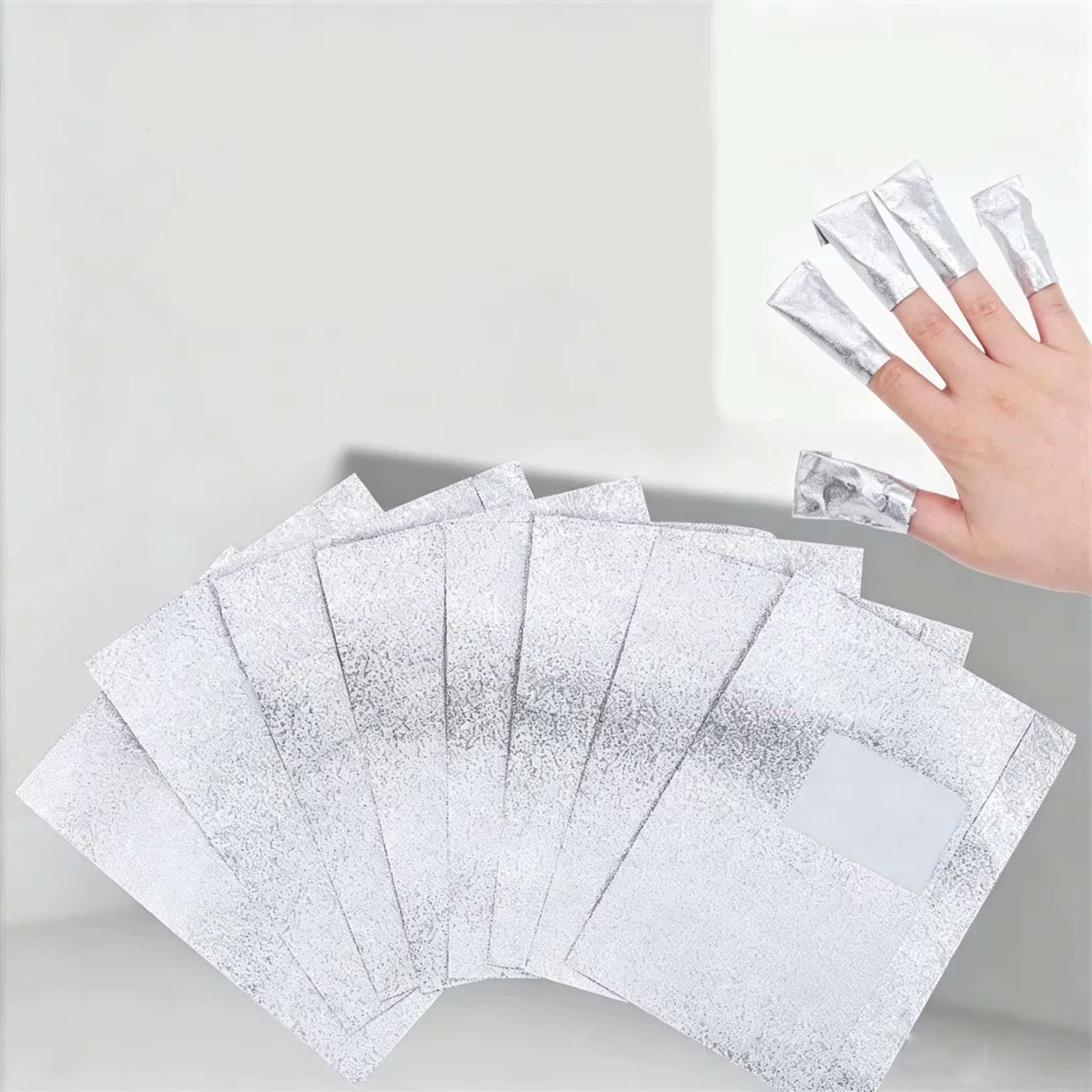 NOUVEAU Lot de 100 lingettes en aluminium pour dissolvant de vernis gel