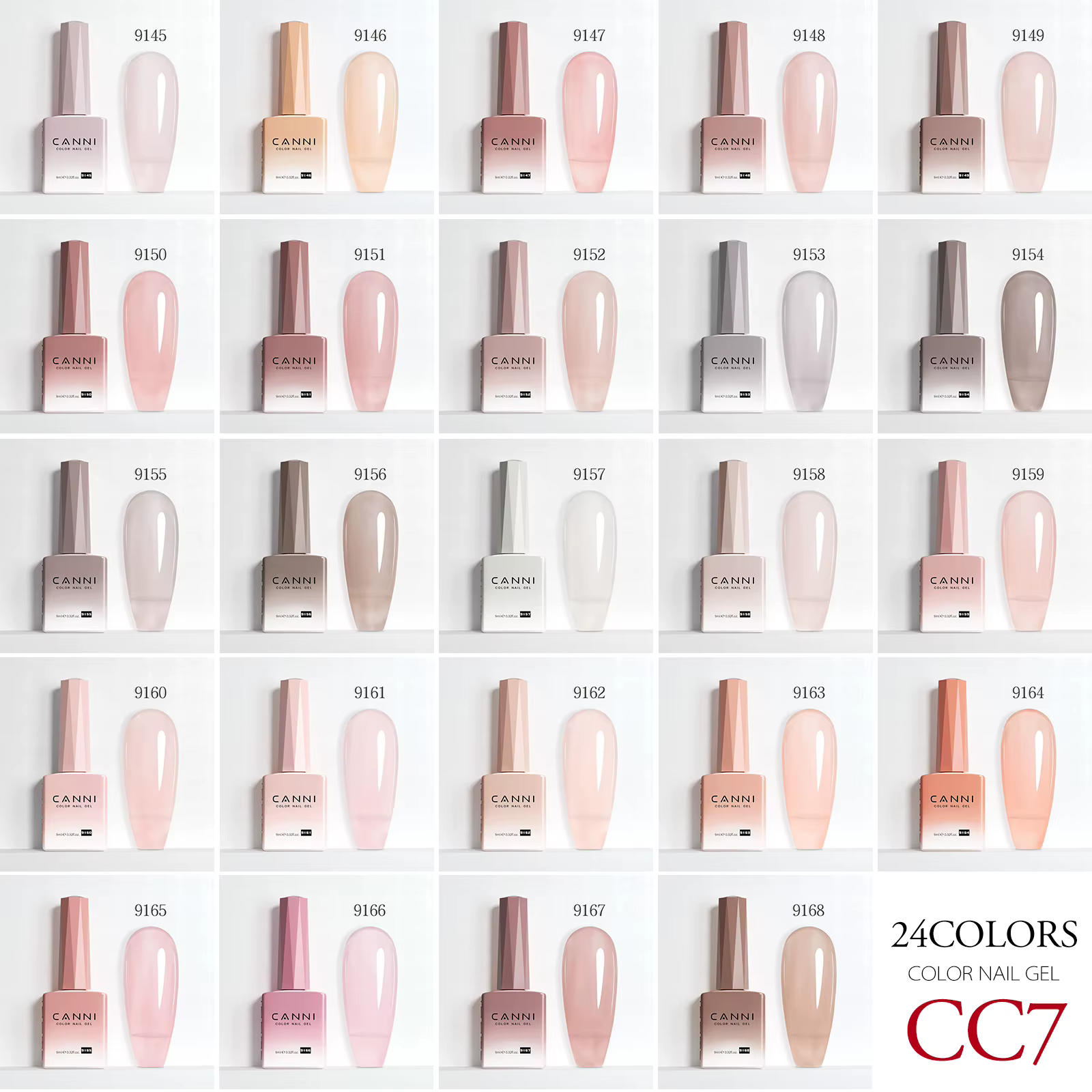 HEMA FREE TPO gratuit 9ml Canni vernis à ongles Gel gelée couleur nue Transparent Semi Permanent naturel nu français