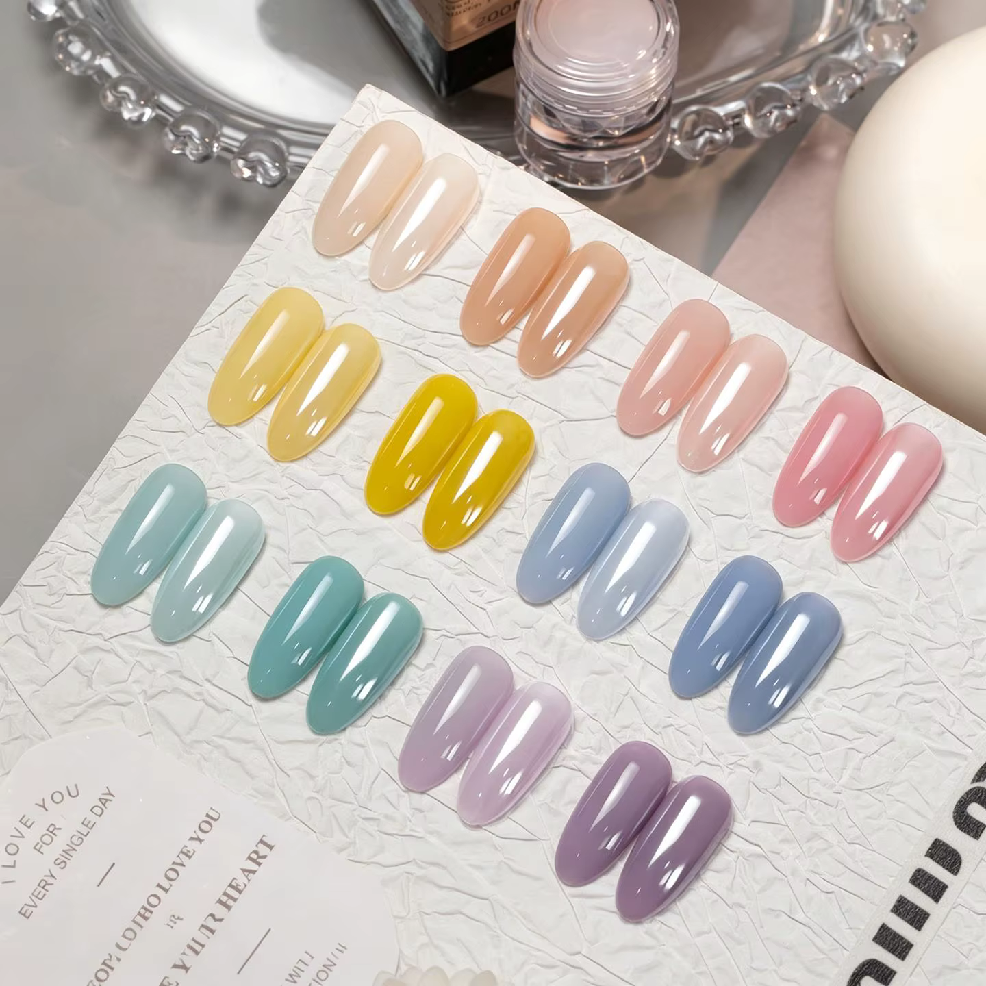 1 Boîte (0, 1g) Poudre à Ongles Effet Miroir Clair de Lune