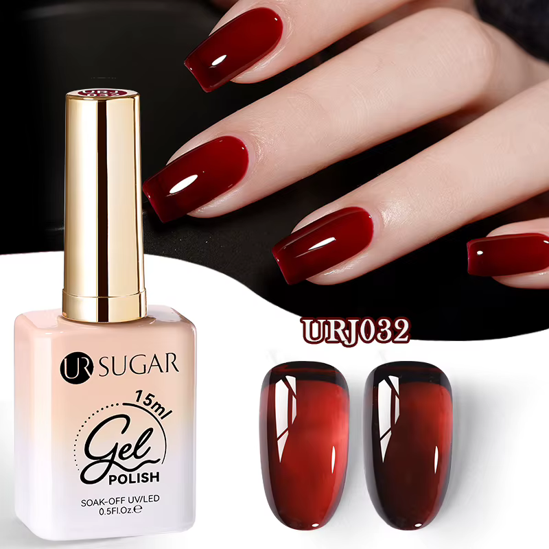 UR SUGAR 15ml vin cerise rouge gelée Gel vernis à ongles noël