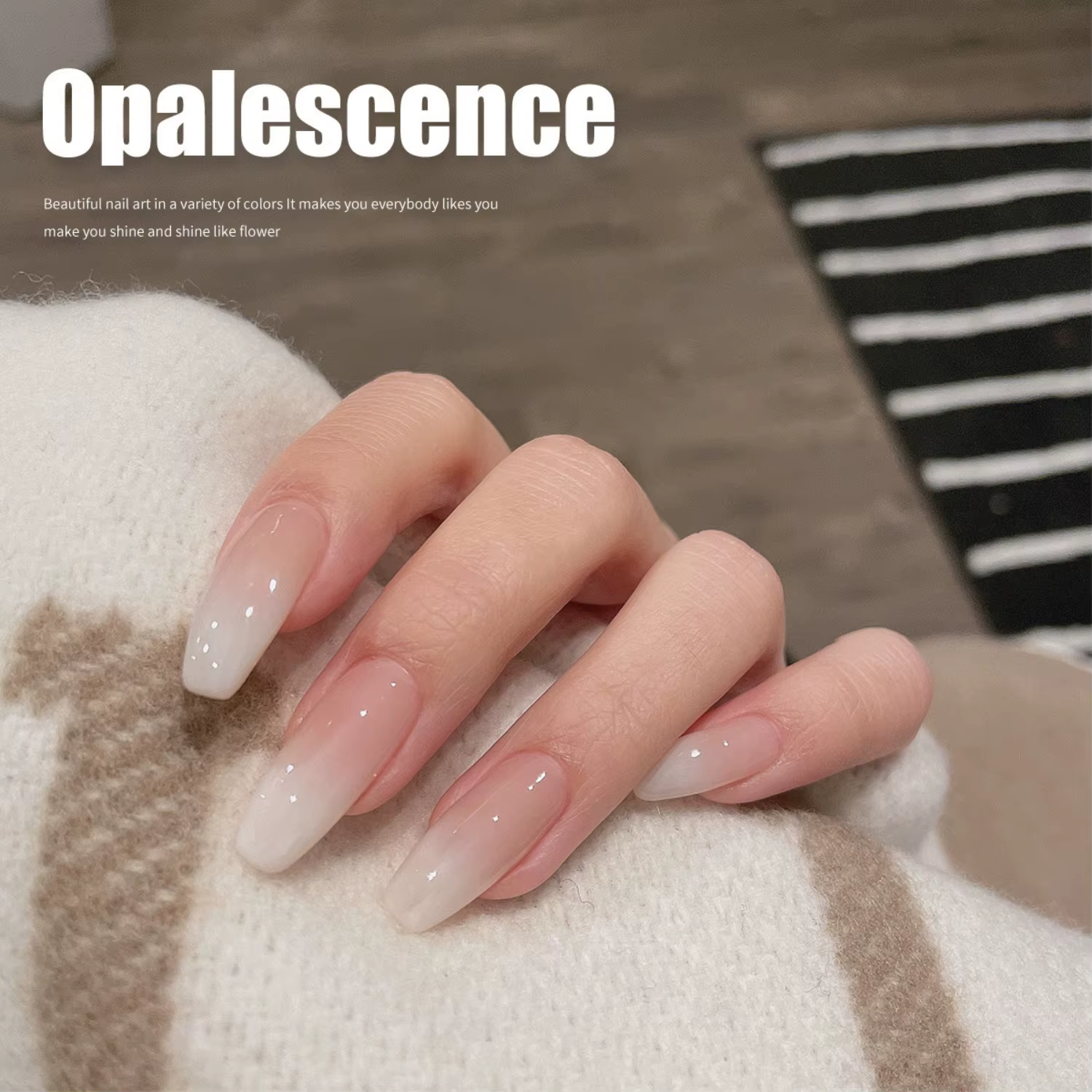 Vernis à ongles gel blanc laiteux Pudding