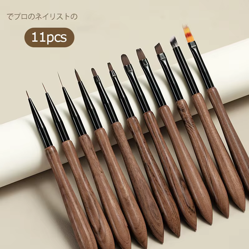 Manche ronde en bois Nail Art Liner brosse bricolage peinture stylo