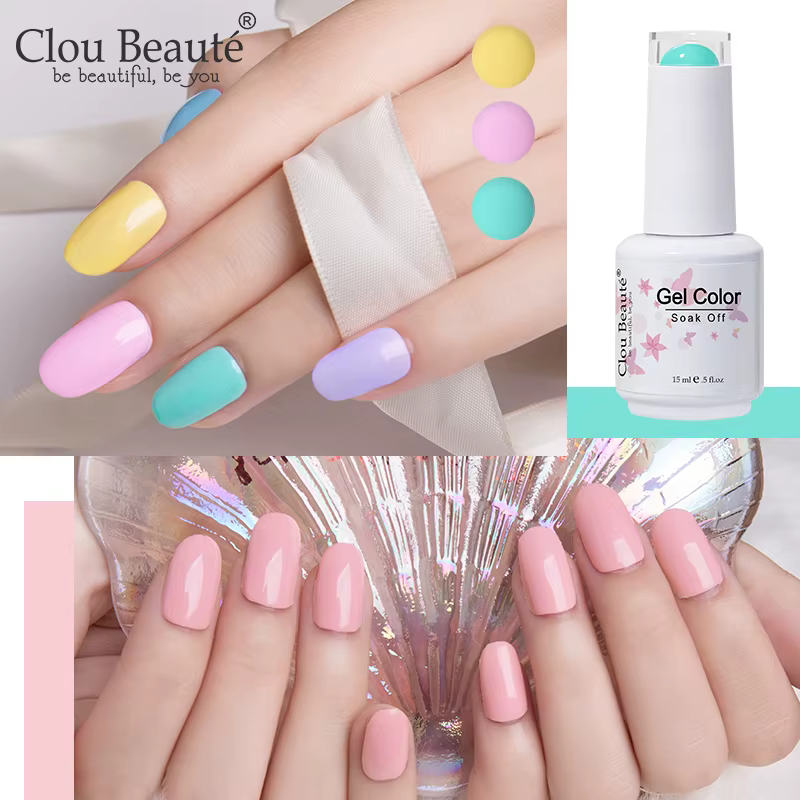 Clou Beaute 15ml HEMA TPO gratuit Gel vernis à ongles brillant foncé armée vert Gel laque Semi Permanent Art organique