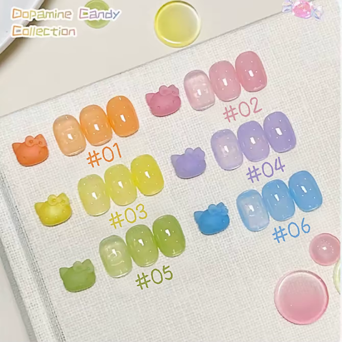 MIANEL Été 2026 Gel à ongles Dopamine Jelly Couleurs Macaron Bonbon Translucide Éclaircissant Vernis Gel UV Professionnel pour Manucure