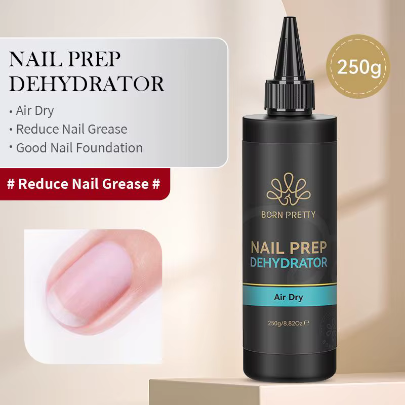 BORN PRTTY 250g déshydrateur de préparation d'ongles sans acide Gel de renfort sec à l'air Super adhésif décor de bijoux