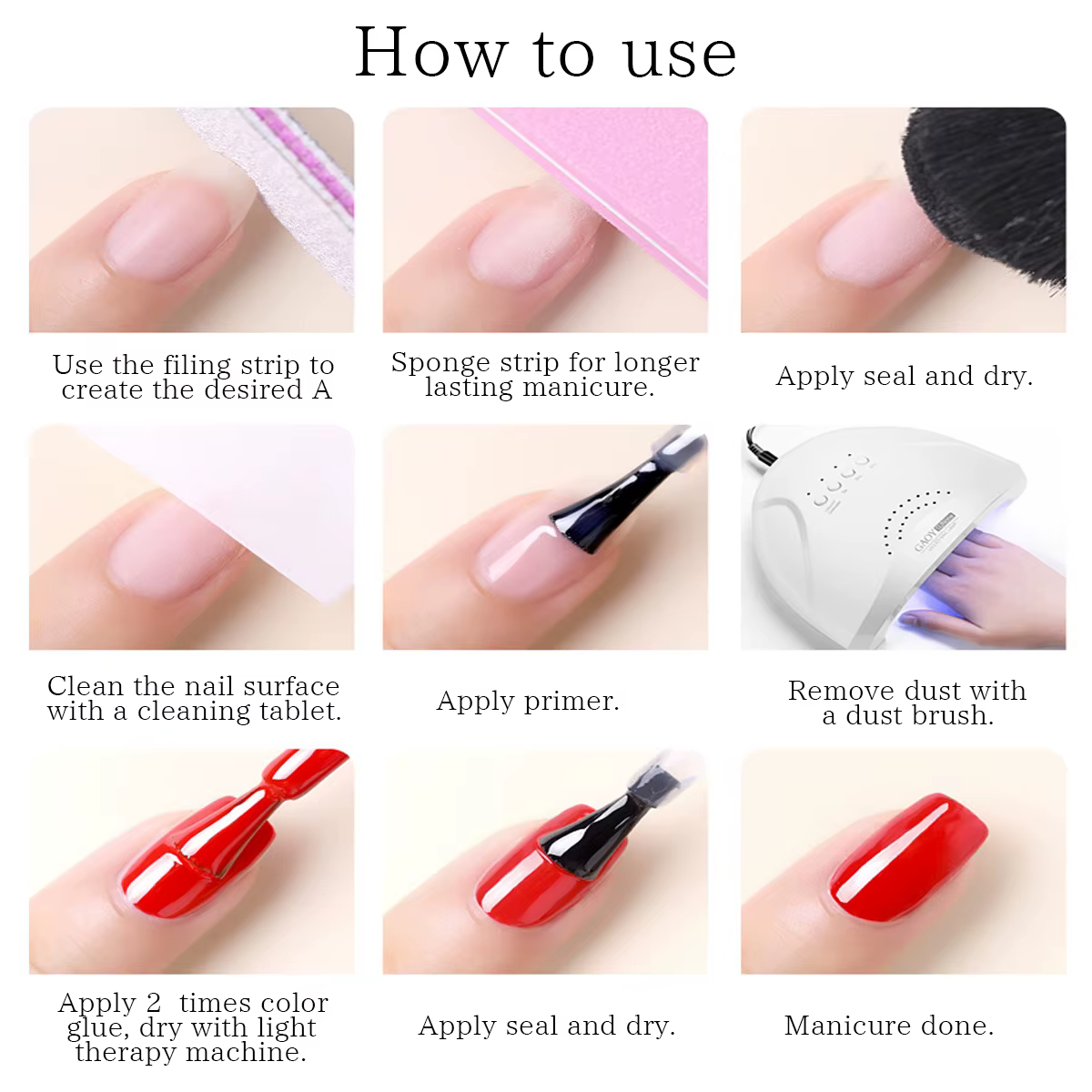 VOKY Lot de 6 pièces de gel pour ongles