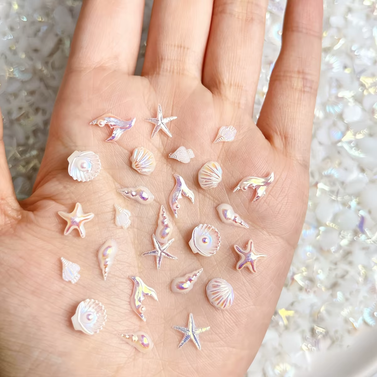 30 pièces d'accessoires artisanaux sur le thème des sirènes bleu aquatique