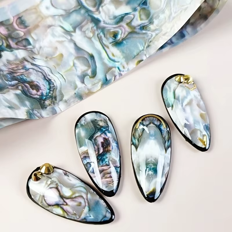 Autocollants en feuille d'autocollants pour ongles en marbre
