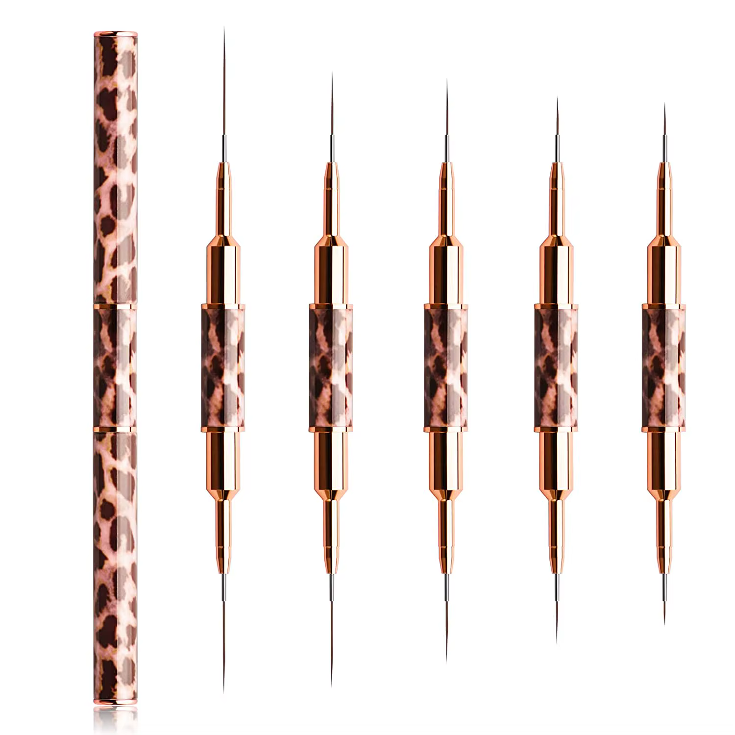 Pinceaux pour Nail Art imprimé léopard