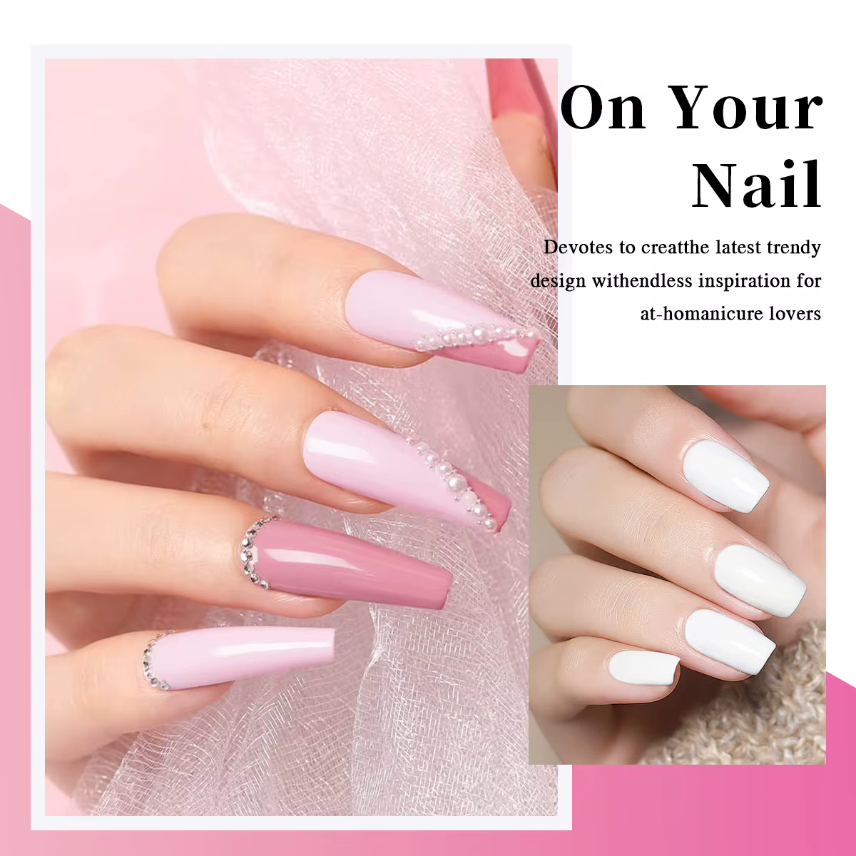 Série de blocs de couleurs | Ongles brillants 0.24 oz Gel de mousse de bonbons à la mode Semi-Permanent Nail Art goutte