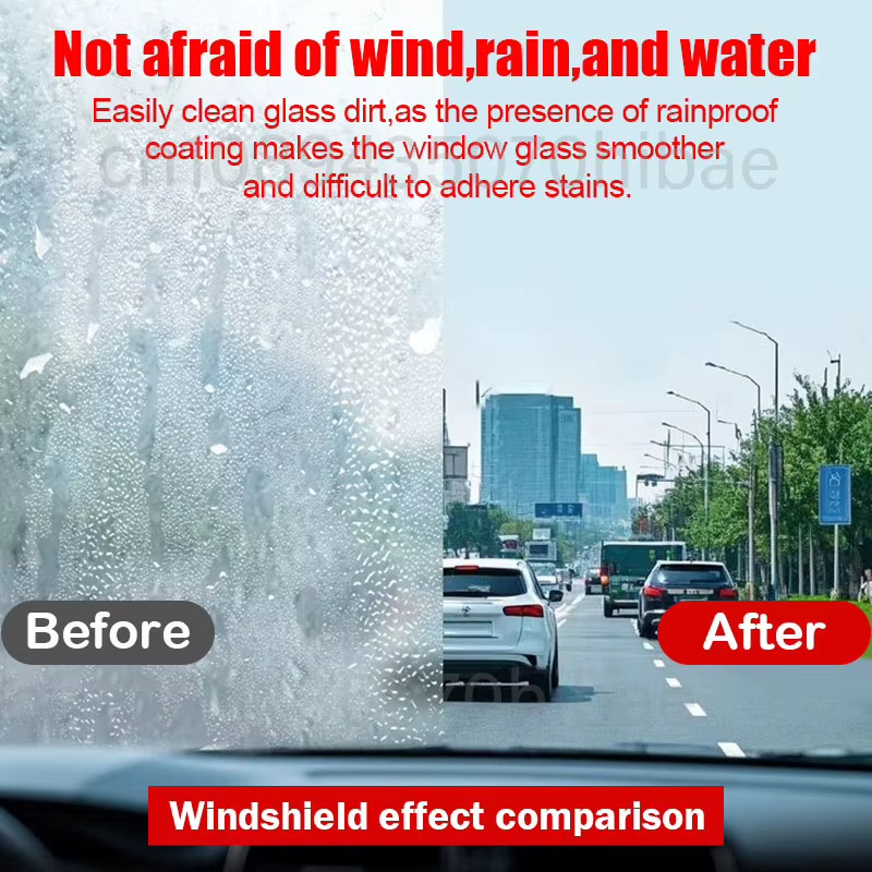 Spray d'eau Anti-pluie pour verre de voiture, revêtement Nano, Agent hydrophobe étanche, Film d'huile pour enlever l'agent de Film de verre automobile