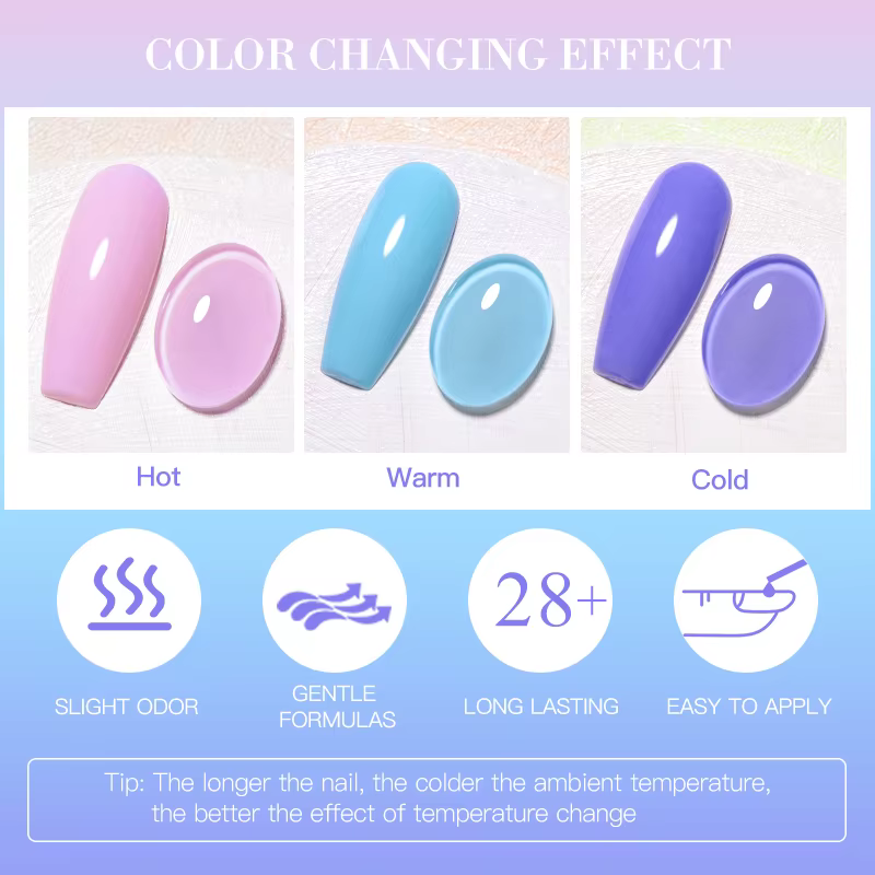 MEET ACROSS 75 couleurs vernis à ongles thermique 3