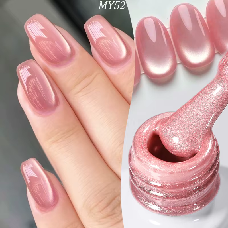 BORN PRETTY 10ml perle de verre rose chat Gel magnétique vernis à ongles printemps clair de lune gelée cristal Semi Permanent tremper manucure