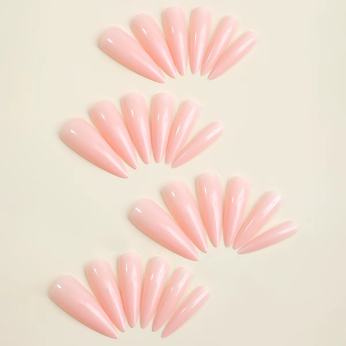 Patch pour faux ongles rose nu