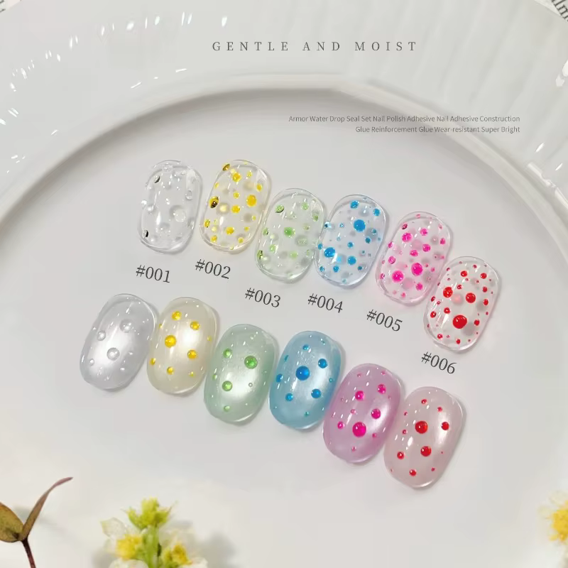 Gel à ongles auto-formant effet goutte d'eau