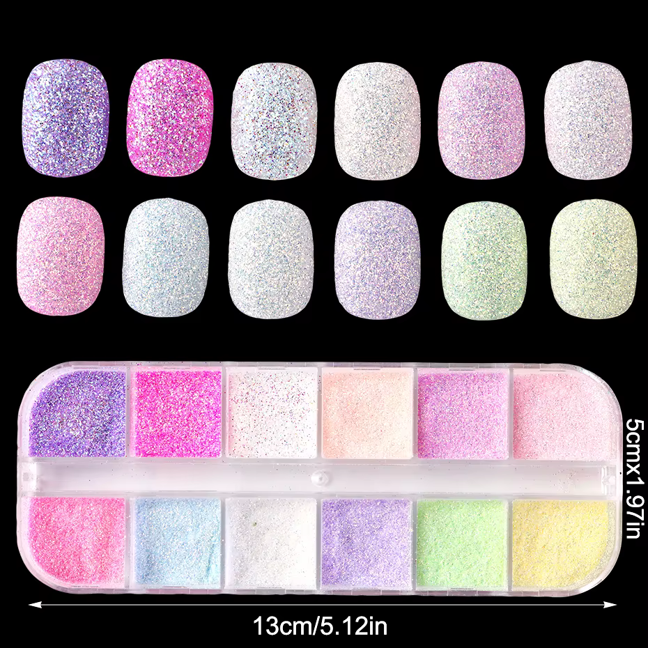 Poudre à ongles estivale 12 grilles