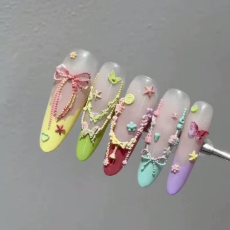 Design de fruits d'ange papillon pour Nail Art