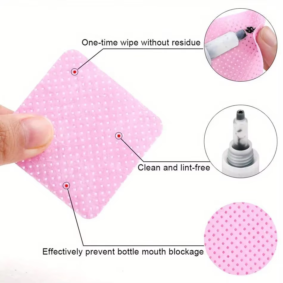 20-600 pièces lingettes à ongles non pelucheuses Gel tissus de nettoyage tampons dissolvant de vernis