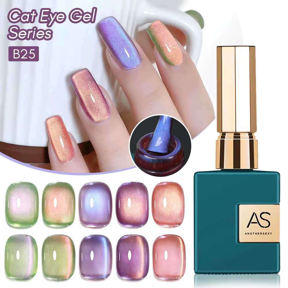 AS 15ml myrtille oeil de chat Gel magnétique Vernis à ongles