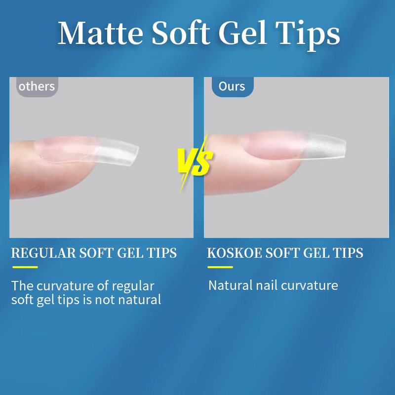 KOSKOE faux ongles mats 120 pièces presse