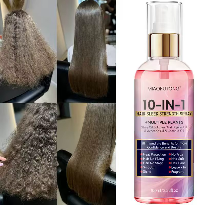 Spray capillaire instantané doux 10 en 1 - après-shampoing sans rinçage pour la rétention des cheveux, rapide, doux et hydratant, prévention des dommages thermiques